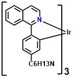 Ir(hpiq)3; Tris(1-(4-hexylphenyl)-isoquinolinato-C2,N)iridium(III)