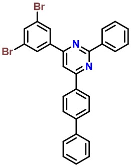4-([1,1'-Biphenyl]-4-yl)-6-(3,5-dibromophenyl)-2-phenylpyrimidine
