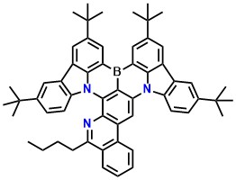 AZA-BN 9,12,15,18-tetra-tert-butyl-5-butyl-6,6c,20b-triaza-13b-borabenzo[a]fluorantheno[1,2,3-fg]indeno[1,2,3-mn]tetracene
