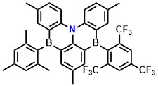 ADBNA-Me-Mes-Mes 5-mesityl-3,7,11-trimethyl-9-(2,4,6-tris(trifluoromethyl)phenyl)-5,9-dihydro-13b-aza-5,9-diboranaphtho[3,2,1-de]anthracene