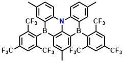 (ADBNA-Me-MesF) 3,7,11-trimethyl-5,9-bis(2,4,6-tris(trifluoromethyl)phenyl)-5,9-dihydro-13b-aza-5,9-diboranaphtho[3,2,1-de]anthracene