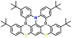 BSBS-N1 3,6,14,17-tetra-tert-butyl-9,11-dithia 19b-aza-4b,15b diborabenzo[3,4]phenanthro[2,1,10,9-fghi]pentacene