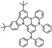 tCBNDA 11,14-di-tert-butyl-N,N,5-triphenyl-5H-5,8b-diaza-15b-borabenzo[a]naphtho[1,2,3-hi]aceanthrylen-7-amine