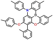 1B-DTACrs 2,12-dimethyl-6-(o-tolyl)-9-(p-tolyl)-7-(p-tolyloxy)-9H-5-oxa-9-aza-13b-boranaphtho[3,2,1-de]anthracene