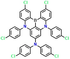 Cl-MR 2,12-dichloro-N,N,5,9-tetrakis(4-chlorophenyl)-5,9-dihydro-5,9-diaza-13b-boranaphtho[3,2,1-de]anth