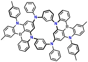 C-BN 112,412-dimethyl-3,6-diphenyl-19,49-di-p-tolyl-15,19,45,49-tetrahydro-15,19,45,49,3,6-hexaaza-113b,413b-dibora-1(5,7),4(7,5)-di5,9-diaza-13b-boranaphtho[3,2,1-de]anthracena-2,5(1,3)-dibenzenacyclohexaphane