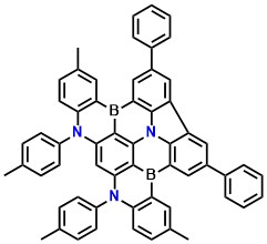 CzB2-M/P 8,16-dimethyl-2,5-diphenyl-11,13-di-p-tolyl-11,13-dihydro-3a2,11,13-triaza-6b,17b-diboraindeno[4',3',2',1':3,4,5]phenanthro[2,1,10,9-fghi]pentacene