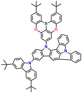 BO-tCzDICz 15-(2,12-di-tert-butyl-5,9-dioxa-13b-boranaphtho[3,2,1-de]anthracen-7-yl)-12-(3,6-di-tert-butyl-9H-carbazol-9-yl)-15H-diindolo[2,3-b:1',2',3'-lm]carbazole