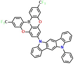 1BOICz 5-(3,11-bis(trifluoromethyl)-5,9-dioxa-13b-boranaphtho[3,2,1-de]anthracen-7-yl)-11-phenyl-5,11-dihydroindolo[3,2-b]carbazole