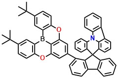 Cz-BO 1-(2,12-di-tert-butyl-5,9-dioxa-13b-boranaphtho[3,2,1-de]anthracen-7-yl)spiro[fluorene-9,8'-indolo[3,2,1-de]acridine]