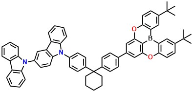 BCzTC 9-(4-(1-(4-(2,12-di-tert-butyl-5,9-dioxa-13b-boranaphtho[3,2,1-de]anthracen-7-yl)phenyl)cyclohexyl)phenyl)-9H-3,9'-bicarbazole