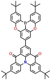 BOQAO 3,11-di-tert-butyl-7-(2,12-di-tert-butyl-5,9-dioxa-13b-boranaphtho[3,2,1-de]anthracen-7-yl)quinolino[3,2,1-de]acridine-5,9-dione