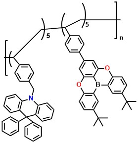 ABP55 10-(4-(4-(4-(2,12-di-tert-butyl-5,9-dioxa-13b-boranaphtho[3,2,1-de]anthracen-7-yl)phenyl)hexan-2-yl)benz?yl)-9,9-diphenyl-9,10-dihydroacridine