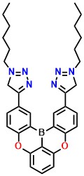 B4 2,12-bis(3-hexyl-4H-1,2,3l4-triazol-5-yl)-5,9-dioxa-13b-boranaphtho[3,2,1-de]anthracene