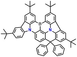 BCz-CPh2 2,5,8,11-tetra-tert-butyl-16,16-diphenyl-16H-3a2,13b-diaza-6b-boraacenaphtho[1,2,3,4,5-pqrst]indeno[1,2,3-de]pentaphene