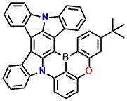 BO-DICz 18-(tert-butyl)-20-oxa-3b,11b-diaza-15d-borabenzo[a]dibenzo[2,3:4,5]pentaleno[1,6-de]naphtho[1,2,3-hi]aceanthrylene