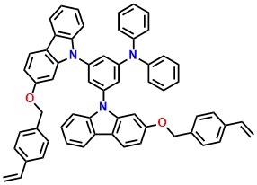 x-DCDPA N,N-Diphenyl-3,5-bis(2-((4-vinylbenzyl)oxy)-9H-carbazol-9-yl)aniline