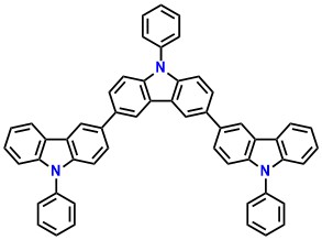 Tris-PCz 9,9'-Diphenyl-6-(9-phenyl-9H-carbazol-3-yl)-9H,9'H-3,3'-bicarbazole