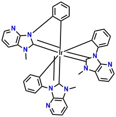 mer-Ir(pmp)3 Iridium, tris[(1-methyl-1H-imidazo[4,5-b]pyridin-3(2H)-yl-2-ylidene)-1,2-phenylene]-