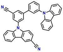 mCBP-2CN 9-(3'-(9H-Carbazol-9-yl)-5-cyano-[1,1'-biphenyl]-3-yl)-9H-carbazole-3-carbonitrile