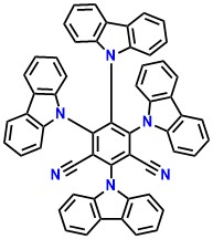 4CzIPN 1,2,3,5-Tetrakis(carbazol-9-yl)-4,6 dicyanobenzene