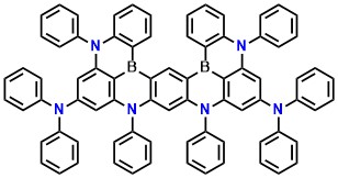 v-dabna N7,N7,N13,N13,5,9,11,15 Octaphenyl-5H,9H,11H,15H [1,4]benzazaborino[2,3,4 k][1,4]benzazaborino[4',3',2':4,5][ 1,4]benzazaborino[3,2 b]phenazaborine-7,13-diamine