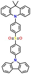 CzAcSF 10-(4-(4-(9H-Carbazol-9 yl)phenylsulfonyl)phenyl)-9,9 dimethyl- 9,10-dihydroacridine