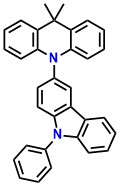 PCZAC 9,10-Dihydro-9,9-dimethyl-10- (9 phenyl-9H-carbazol-3-yl)-acridine