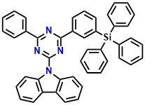SiCzTrz 9-(4-Phenyl-6-(3 (triphenylsilyl)phenyl)-1,3,5 triazin-2-yl)-9H-carbazole