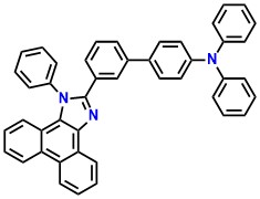 mTPA-PPI Diphenyl-[3'-(1-phenyl-1H phenanthro[9,10-d]imidazol-2-yl) biphenyl-4-yl]-amine
