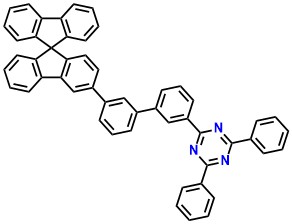 SFTRZ 2,4-diphenyl-6-[3'-(9,9' spirobi[9H-fluoren]-3-yl)[1,1'-biphenyl]-3-yl]-1,3,5-Triazine