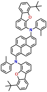 BD N,N'-Bis(2-methylphenyl)-N,N' bis(6-tert-butyldibenzofuran-4-yl)pyrene-3,8-diamine