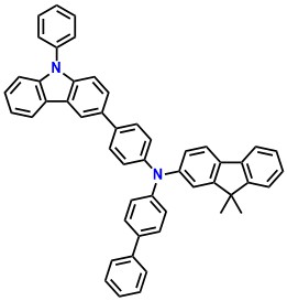 BCFN N-([1,1'-biphenyl]-4-yl)-9,9-dimethyl-N-(4-(9-phenyl-9H-carbazol-3-yl)phenyl)-9H-fluoren-2-amine