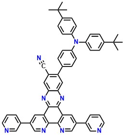 TPA-CN-N4-2PY 12-(4-(bis(4-(tert-butyl)phenyl)amino)phenyl)-2,7-di(pyridin-3-yl)dipyrido[3,2-a:2',3'-c]phenazine-11-carbonitrile