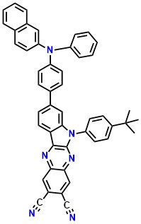 T-b-IQD 6-(4-(tert-butyl)phenyl)-8-(4-(naphthalen-2-yl(phenyl)amino)phenyl)-6H-indolo[2,3-b]quinoxaline-2,3-dicarbonitrile