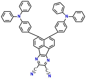 APDC-DTPA 3,4-bis(4-(diphenylamino)phenyl)acenaphtho[1,2-b]pyrazine-8,9-dicarbonitrile