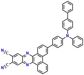 DCN-PhTPA 3-(4-([1,1'-biphenyl]-4-yl(phenyl)amino)phenyl)dibenzo[a,c]phenazine-11,12-dicarbonitrile