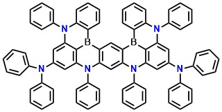 v-DABNA N7,N7,N13,N13,5,9,11,15-Octaphenyl-5,9,11,15-tetrahydro-5,9,11,15-tetraaza-19b,20b-diboradinaphtho[3,2,1-de:1',2',3'-jk]pentacene-7,13-diamine