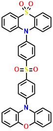 PXZ-DPS-DOPTZ 10-(4-((4-(10H-phenoxazin-10-yl)phenyl)sulfonyl)phenyl)-10H-phenothiazine 5,5-dioxide