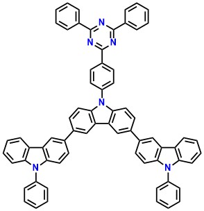 TCzTrz 9'-(4-(4,6-Diphenyl-1,3,5-triazin-2-yl)phenyl)-9,9''-diphenyl-9H,9'H,9''H-3,3':6',3''-tercarbazole