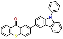 TXO-PhCz 9H-Thioxanthen-9-one, 2-(9-phenyl-9H-carbazol-3-yl)-