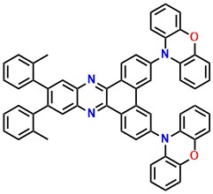 oDTBPZ-DPXZ 10,10'-(11,12-Di-o-tolyldibenzo[a,c]phenazine-3,6-diyl)bis(10H-phenoxazine)