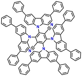 4CzTPN-Ph 2,3,5,6-tetrakis(3,6-diphenylcarbazol-9-yl)-1,4-dicyanobenzene