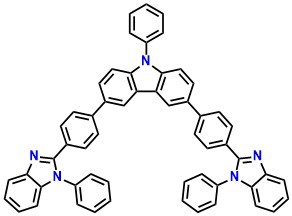 CNBzIm 9-phenyl-3,6-bis(4-(1-phenyl-1H-benzo[d]imidazol-2-yl)phenyl)-9H-carbazole