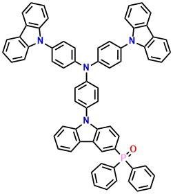TCTA-PO N,N-bis(4-(9H-carbazol-9-yl)phenyl)-4-(3-(diphenylphosphoryl)-9H-carbazol-9-yl)aniline