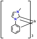 mer-Ir(pmi)3 mer- tris(1-phenyl-3-methylimidazolin-2-ylidene-C,C(2)'iridium(III)