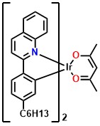 Hex-Ir(phq)2acac Bis[2-(4-n-hexylphenyl)quinoline](acetylacetonate)iridium(III)