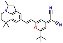 DCQTB (E)-2-(2-tert-butyl-6-(2-(2,6,6-trimethyl-2,4,5,6-tetrahydro-1H-pyrrolo[3,2,1-ij]quinolin-8-yl)vinyl)-4H-pyran-4-ylidene) malononitrile