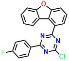 2-chloro-4-(dibenzo[b,d]furan-1-yl)-6-(4-fluorophenyl)-1,3,5-triazine