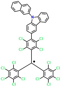 PTM-3NCz 3-(4-(bis(perchlorophenyl)methyl)-2,3,5,6-tetrachlorophenyl)-9-(naphthalen-2-yl)-9H-carbazole